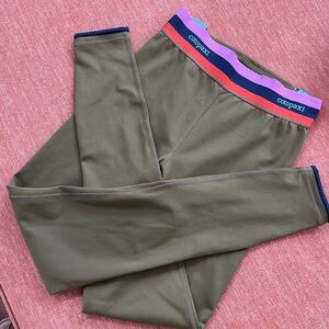 Cotopaxi Spandex Green Stripe Athletic Workout Legging Long S